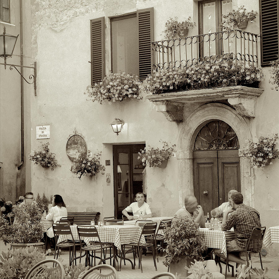 Furniture Photograph - It2380 - Tuscany Caffe Vi by Alan Blaustein