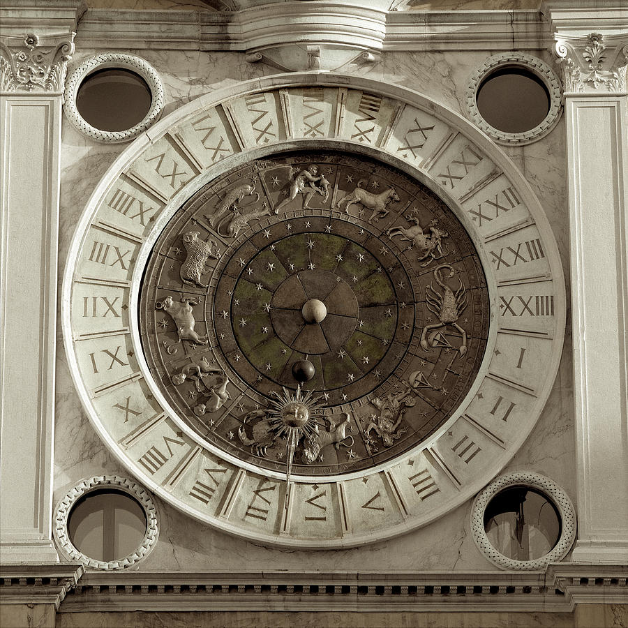 Clock Photograph - It2919 - Il Grande Orologio Iv by Alan Blaustein
