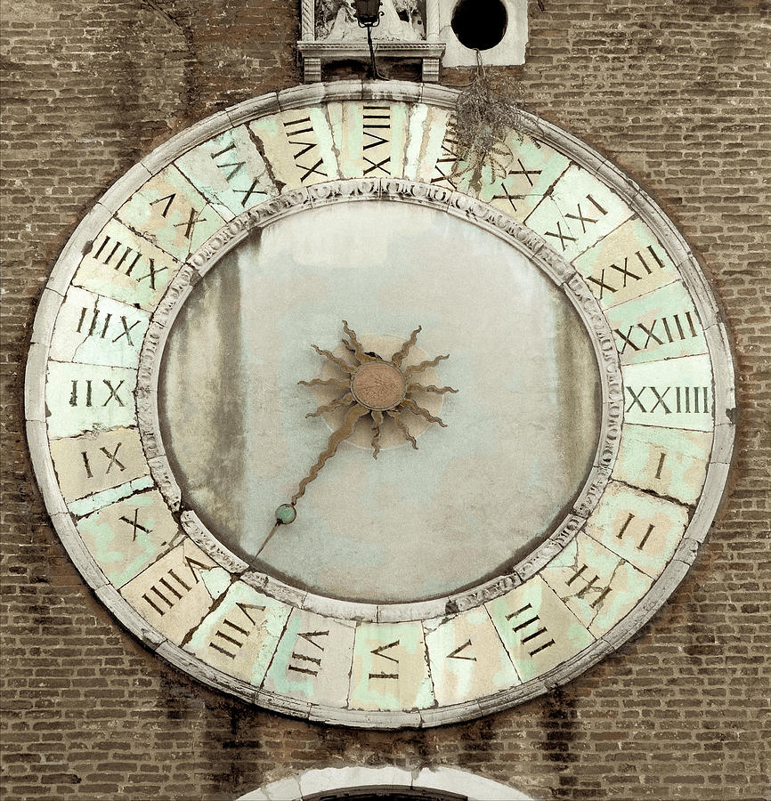 Clock Photograph - It2920 - Il Grande Orologio V by Alan Blaustein