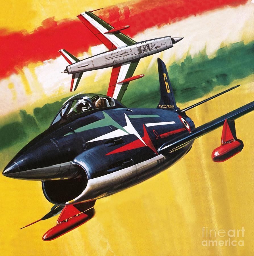 Italian Aerobatic Team Painting by English School