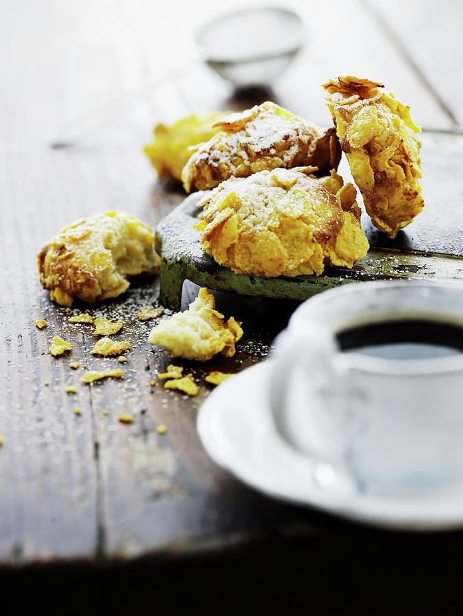 Italian Biscuits With Mascarpone And Cornflakes Photograph by Mikkel Adsbl