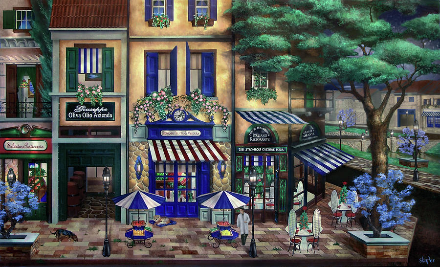 Italian Cafe Mixed Media by Curtiss Shaffer