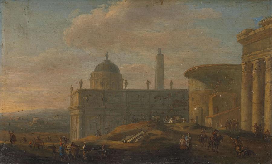 Italian city view. Painting by Jacob van der Ulft
