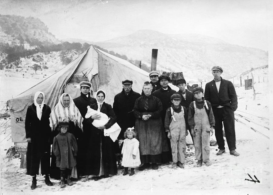 Italian Family In Tent Colony Before War Photograph by Bettmann