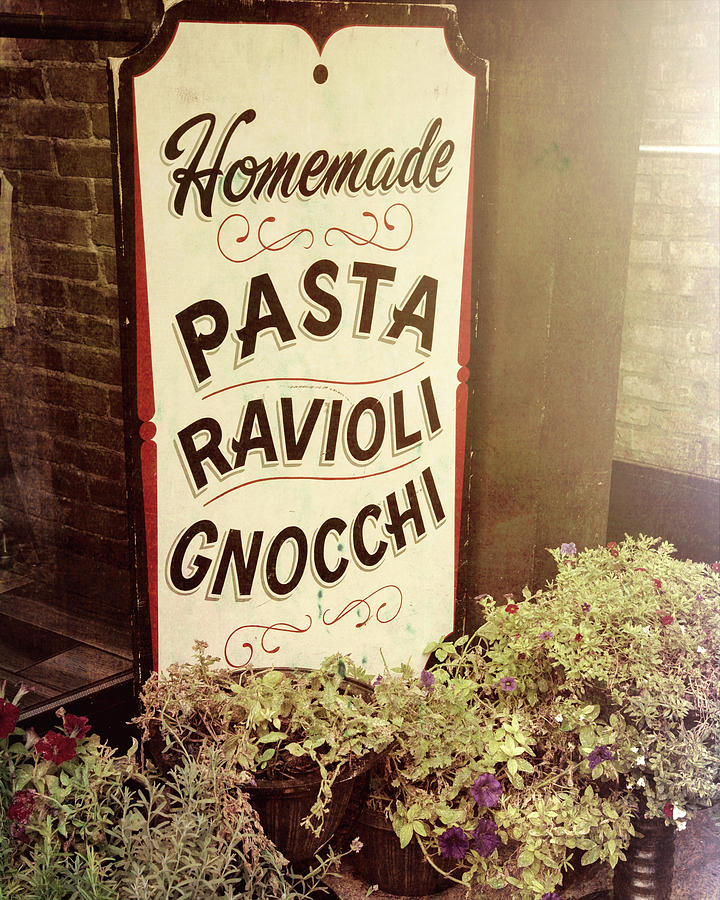 Italian Food Sign Photograph by Joann Vitali