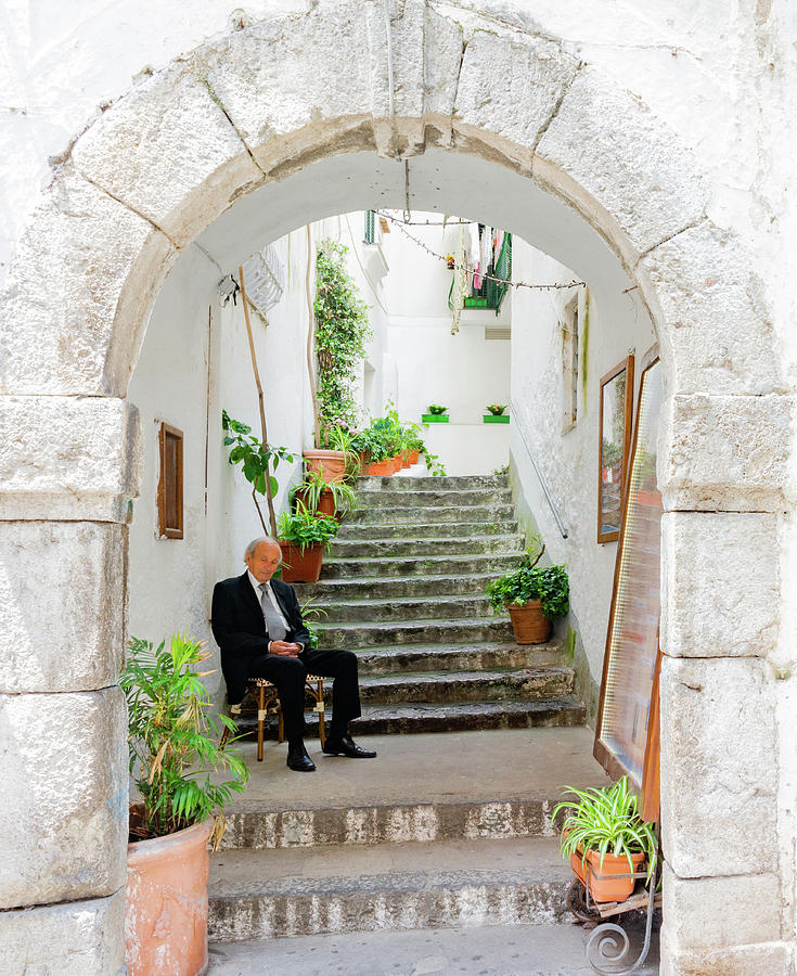 Italian Gentleman of Amalfi Photograph by Marcy Wielfaert