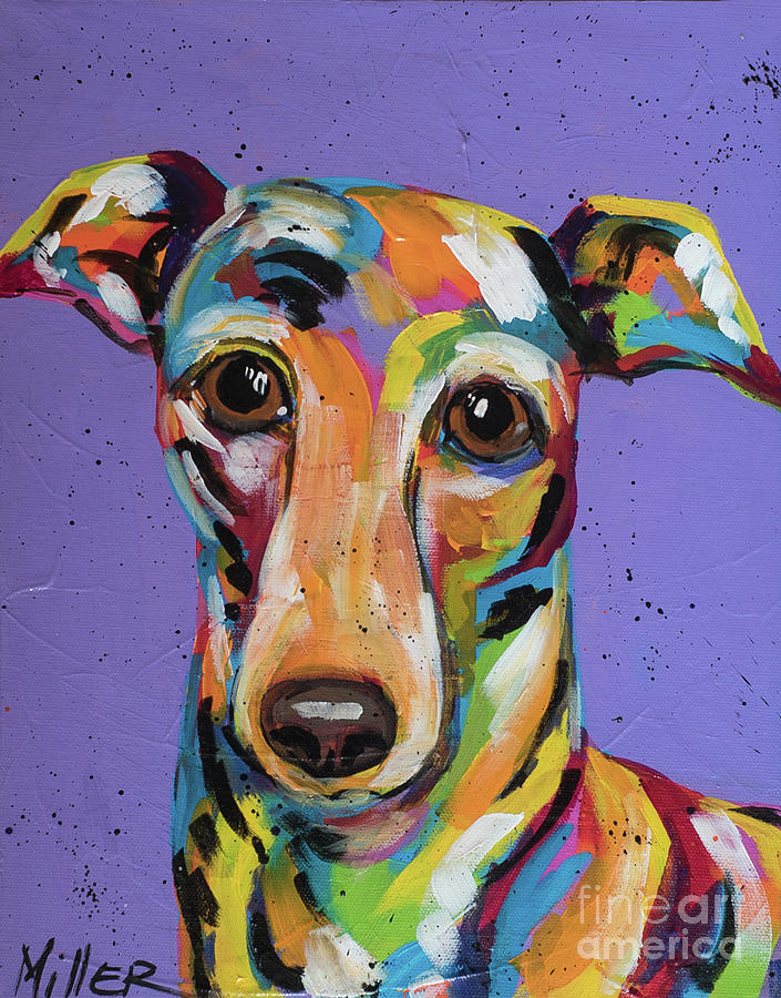 Tracy Miller Painting - Italian Greyhound by Tracy Miller Tracy Miller Painting - Italian Greyhound by Tracy Miller