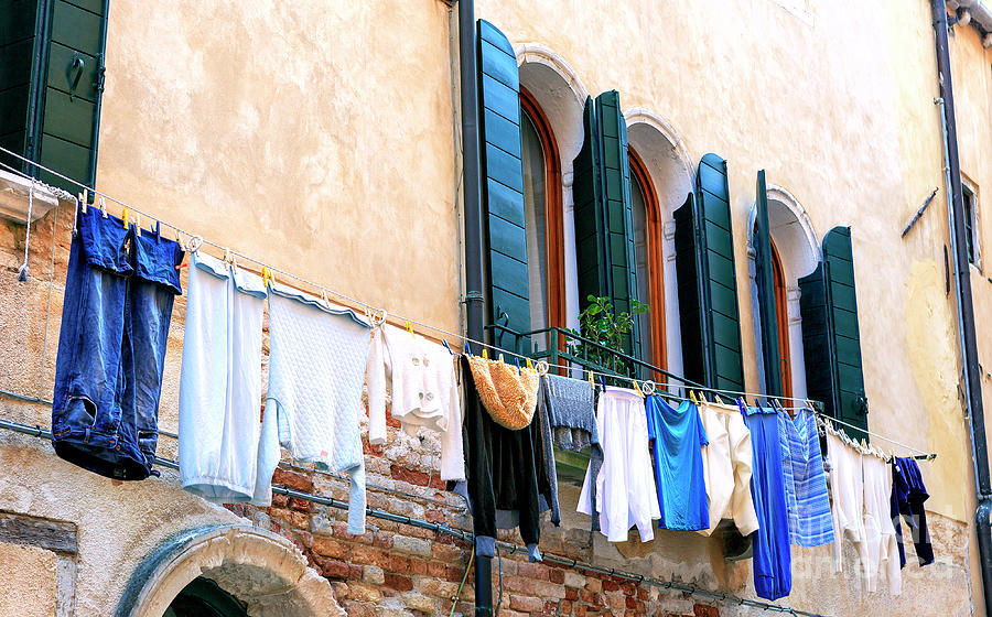 Italian Laundry in Venezia Photograph by John Rizzuto
