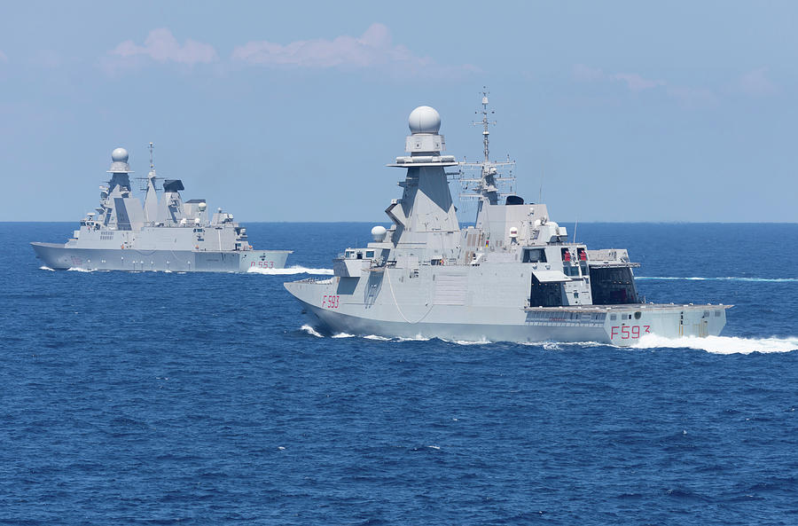 Italian Navy Frigate Carabiniere Photograph by Simone Marcato | Fine ...