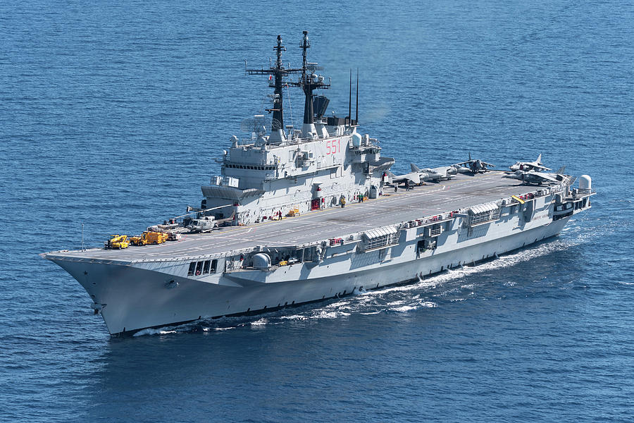 Italian Navy Light Aircraft Carrier Photograph by Simone Marcato - Fine ...