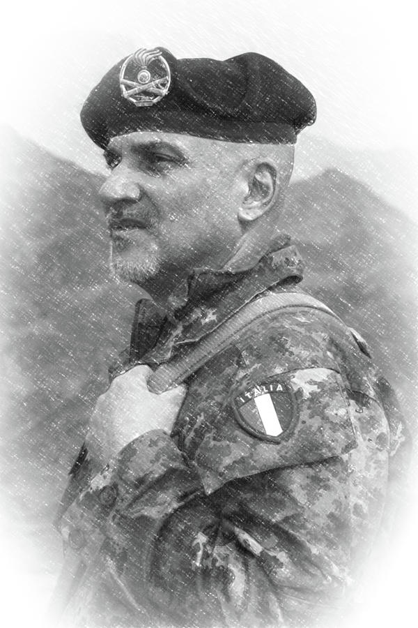 Italian Officer in Beret Afghanistan Photograph by SR Green