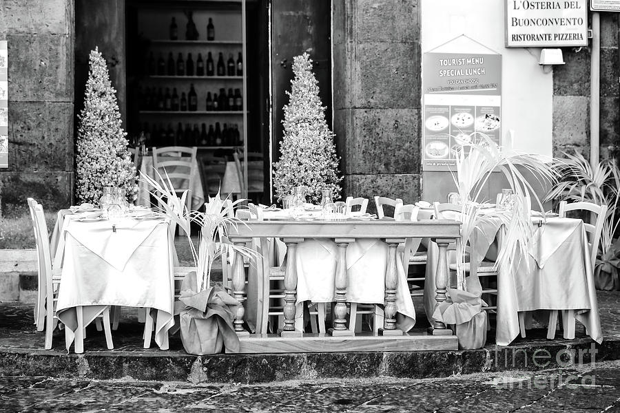 Italian Style Lunch Sorrento Italy Infrared Photograph by John Rizzuto
