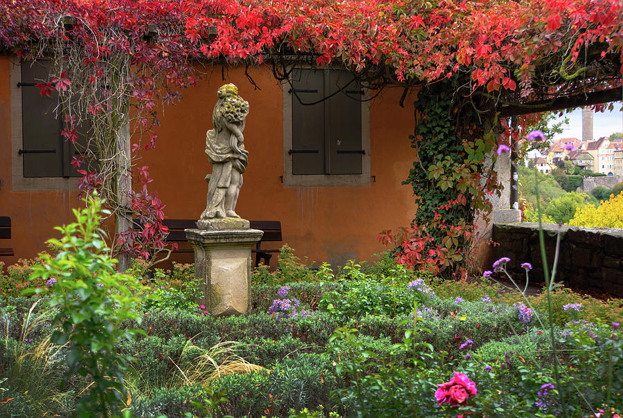 Italian Style Rothenburg Castle Garden Photograph by Jenny Rainbow