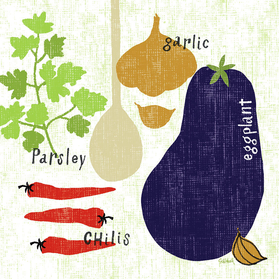 Vegetable Painting - Italiano Eggplant by Sue Schlabach
