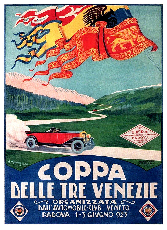Vintage Digital Art - Italy by car by Long Shot