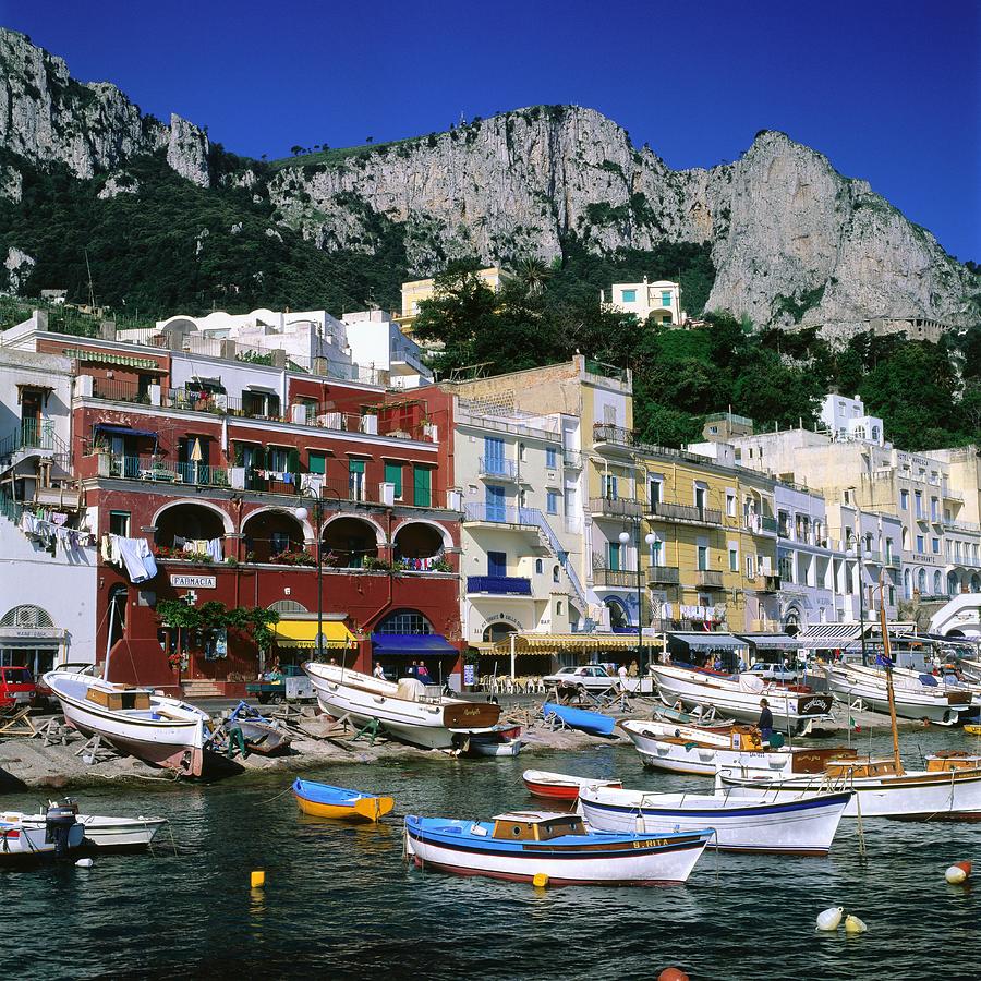 Italy, Campania, Capri, Marina Grande Digital Art by Johanna Huber