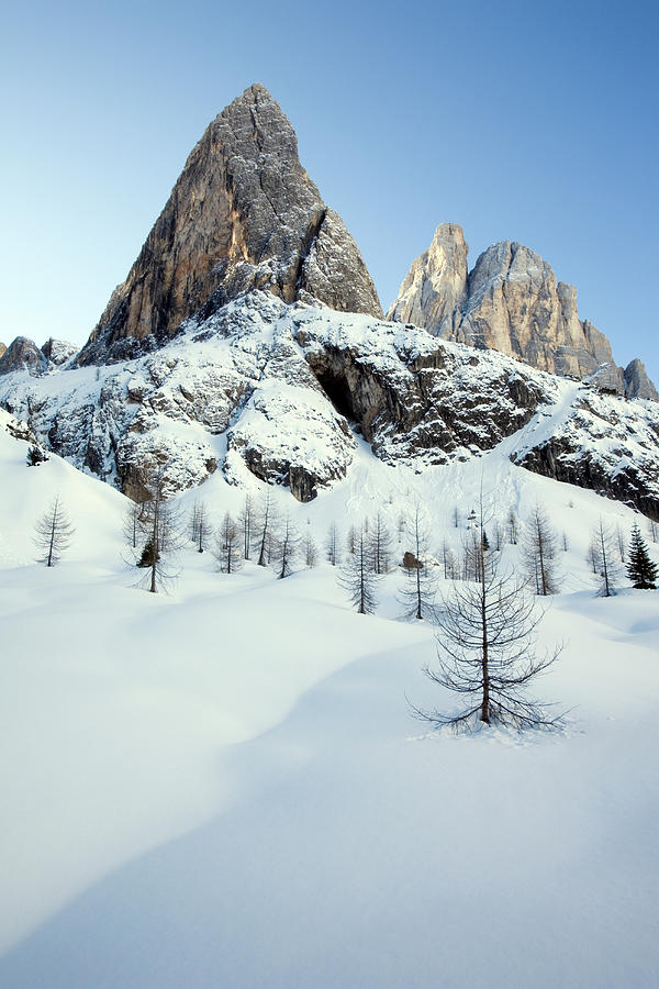 Italy, Dolomite Alps, Snow Covered Photograph by Christian Adams