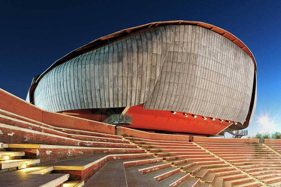 Architecture Digital Art - Italy, Latium, Roma District, Rome, Auditorium Parco Della Musica, Building Design By Renzo Piano by Riccardo Spila