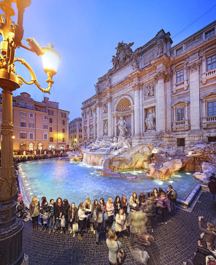 Italy, Latium, Roma District, Rome, Trevi Fountain Digital Art by Maurizio Rellini