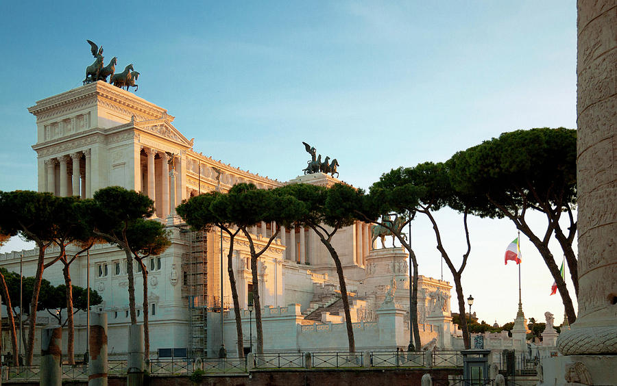 Italy, Latium, Roma District, Rome, Vittorio Emanuele Monument, Altare Della Patria Digital Art by Johanna Huber