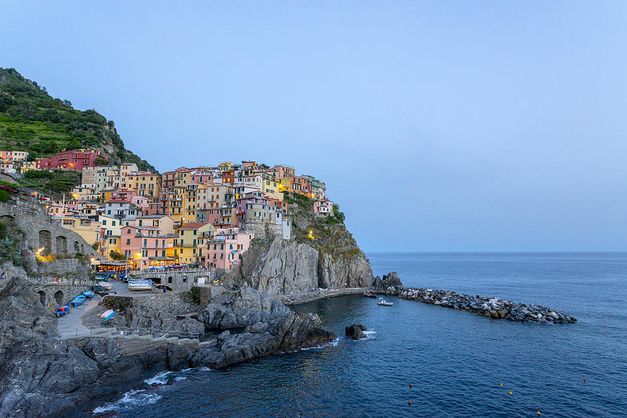 Italy, Liguria, La Spezia District, Riviera Di Levante, Cinque Terre, Manarola Digital Art by Kate Hockenhull