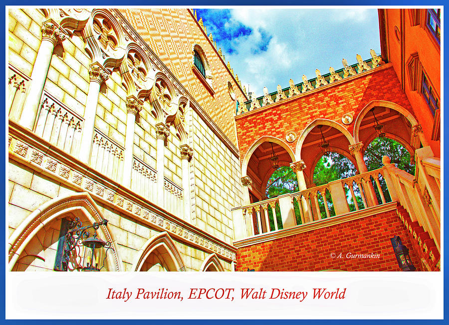 Italy Pavilion, World Showcase, EPCOT, Walt Disney World Photograph by A Macarthur Gurmankin