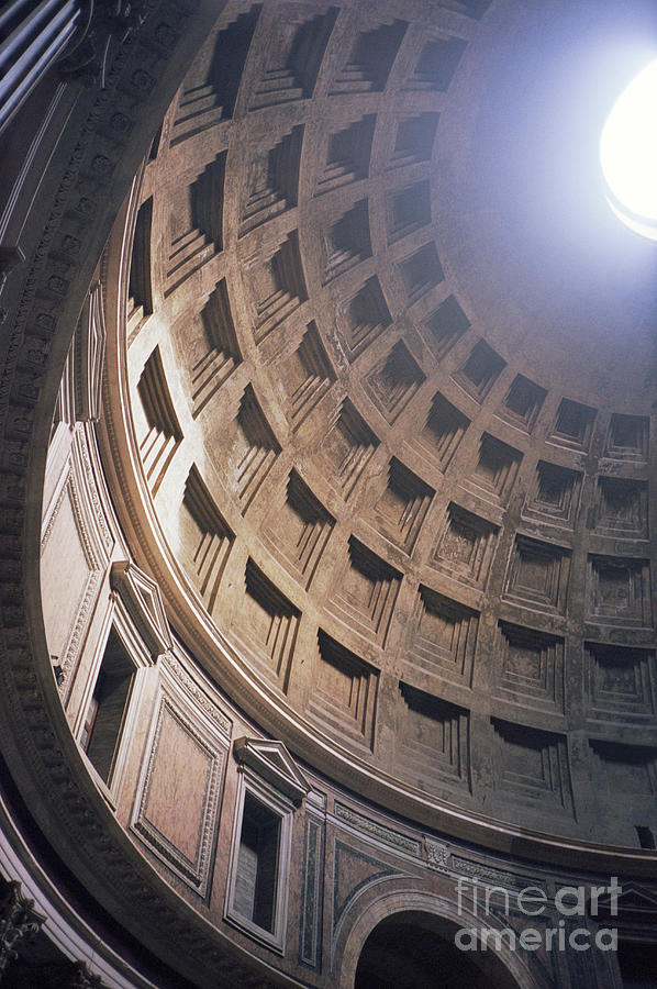 Italy, Rome, Pantheon, Dome Interior Photograph by Steve Wrubel