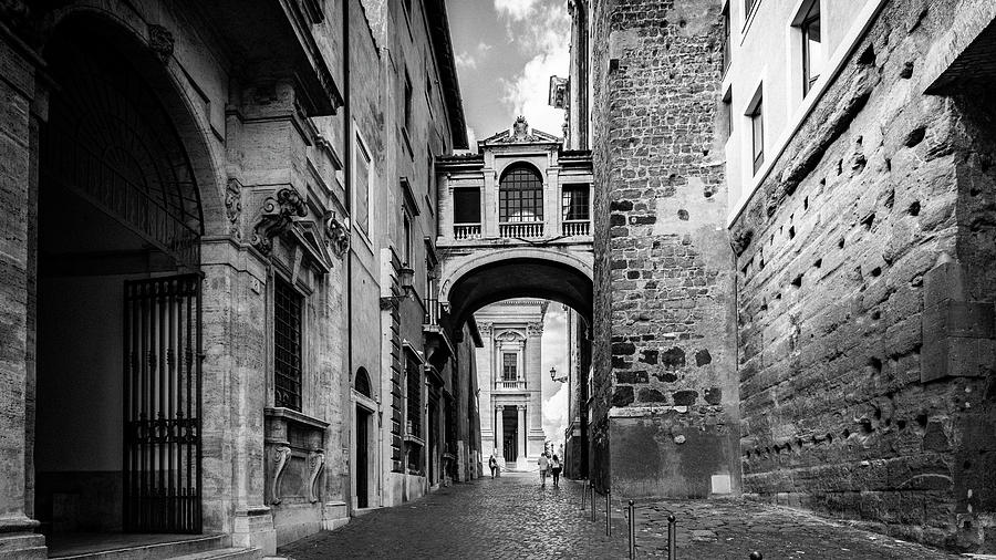 Italy, Seven Hills Of Rome, Rome, Piazza Del Campidoglio, Alleys Near The Square Digital Art by Antonino Bartuccio