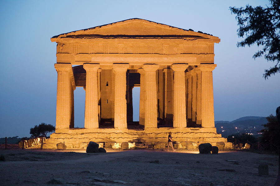 Italy, Sicily, Agrigento District, Agrigento, Valley Of The Temples, Temple Of Concordia Digital Art by Antonino Bartuccio