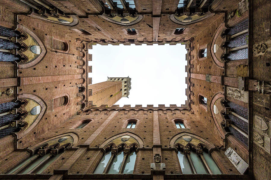 Architecture Digital Art - Italy, Tuscany, Siena District, Siena, Piazza Del Campo, Santa Maria Assunta Cathedral by Marco Arduino