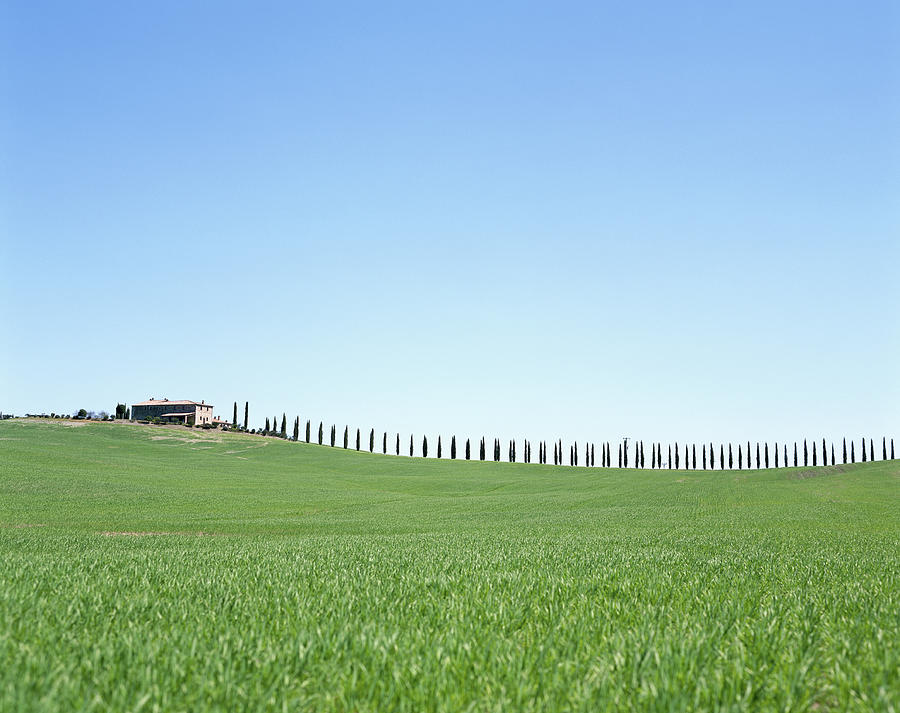 Italy, Tuscany, Val Dorcia, Farmhouse Photograph by Hiroshi Higuchi