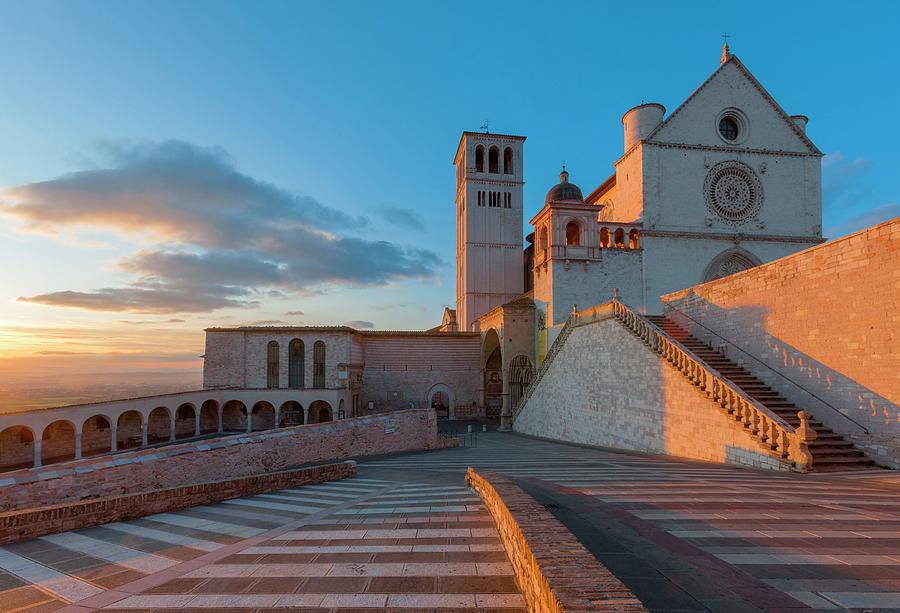 Italy, Umbria, Perugia District, Assisi, Basilica Of San Francesco ...