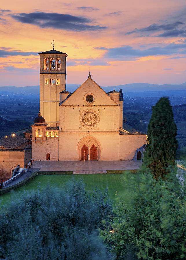 Italy, Umbria, Perugia District, Assisi, Basilica Of San Francesco Digital Art by Riccardo Spila