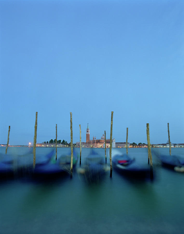 Italy, Venice, Gondolas By Piazza San Photograph by Gary Yeowell