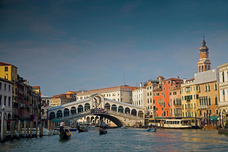 Italy, Venice, Rialto Bridge On Grand Photograph by Darrell Gulin