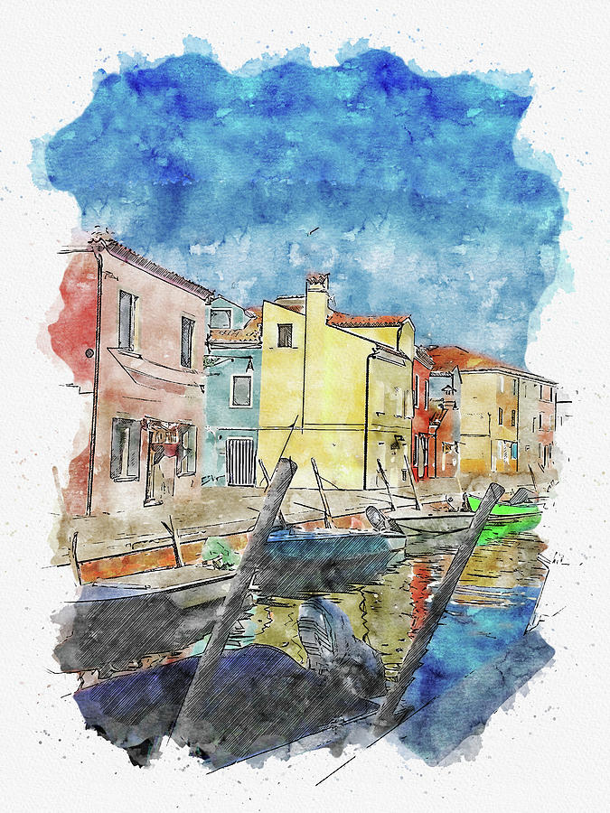 Italy #watercolor #sketch #italy #house Digital Art by TintoDesigns Italy #watercolor #sketch #italy #house Digital Art by TintoDesigns