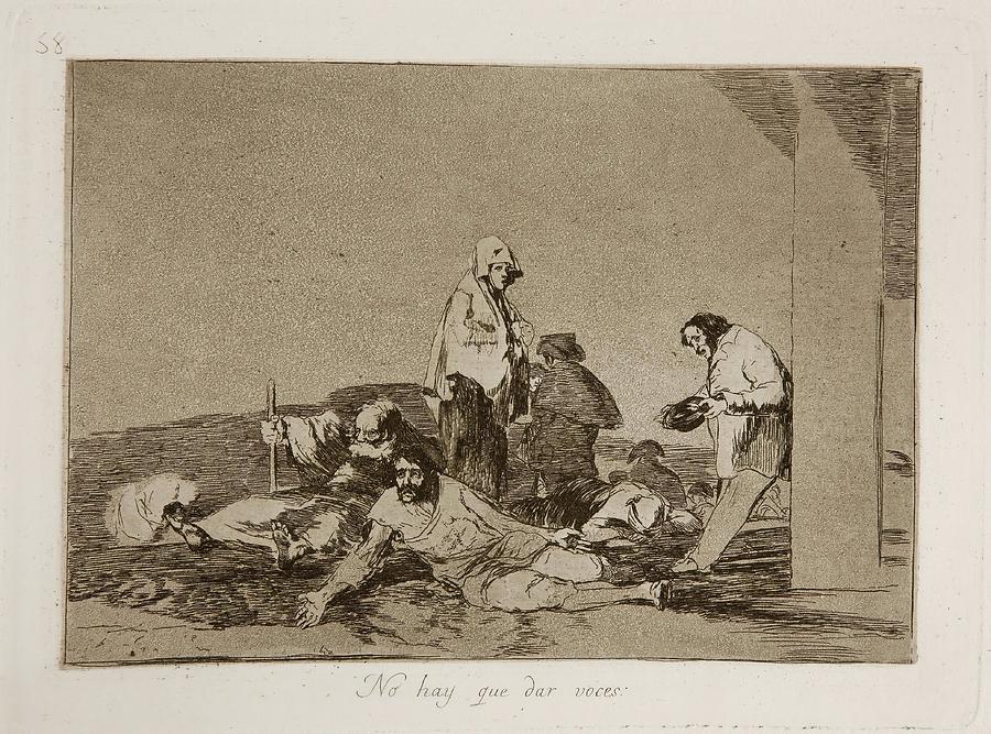 It?s no use crying out. 1812 - 1814. Etching, Aquatint, Burnish... Painting by Francisco de Goya -1746-1828-