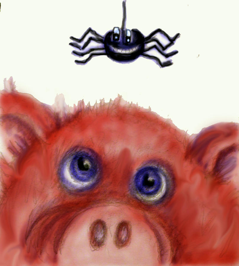 Itsy Bitsy Spider Painting by Patricia Halstead
