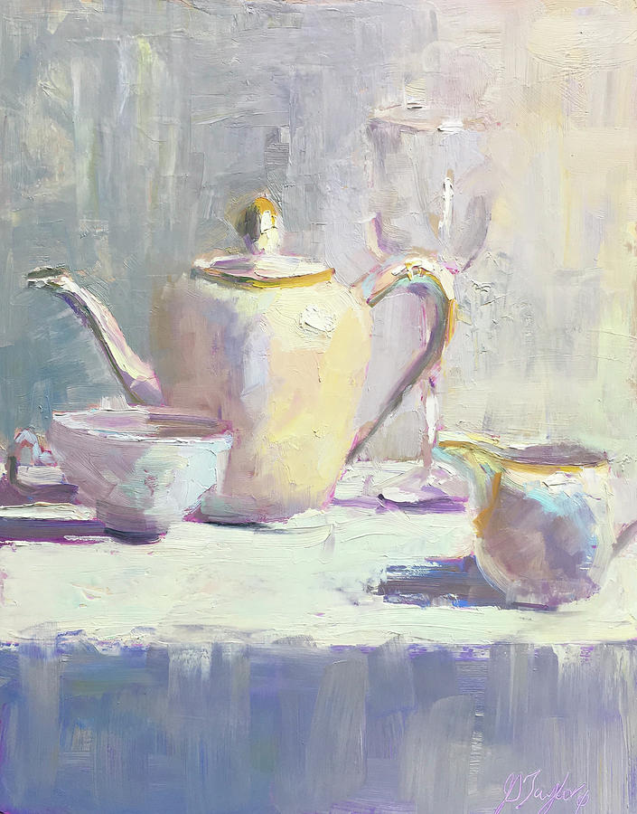 Ivory Teaset Painting by Jennifer Stottle Taylor Ivory Teaset Painting by Jennifer Stottle Taylor