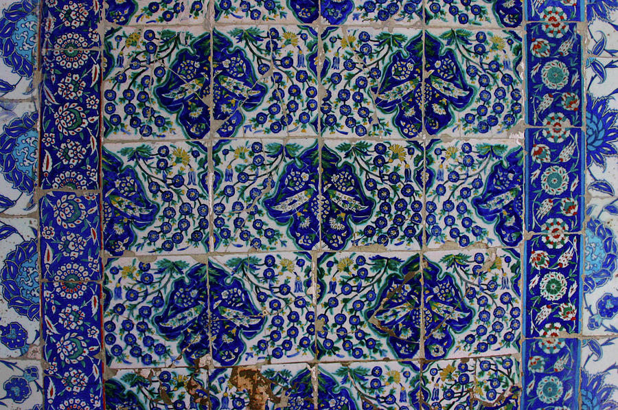 Iznik tiles, intricate patterns Photograph by Steve Estvanik