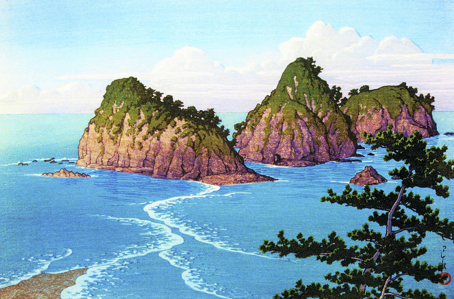 Vintage Painting - Izu, Doga island - Digital Remastered Edition by Kawase Hasui