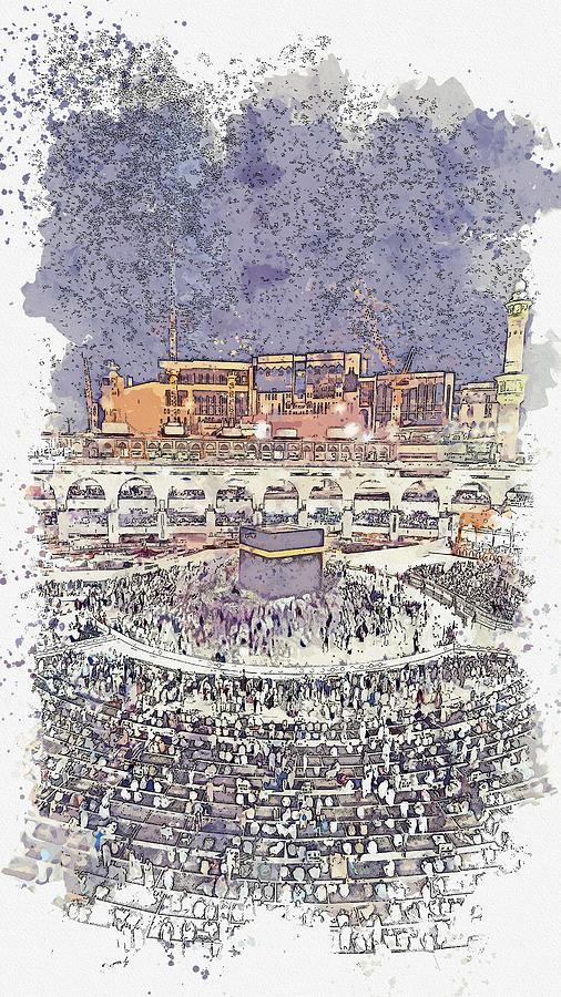 Islam, Muslim, Kabah, Mecca Painting by Celestial Images