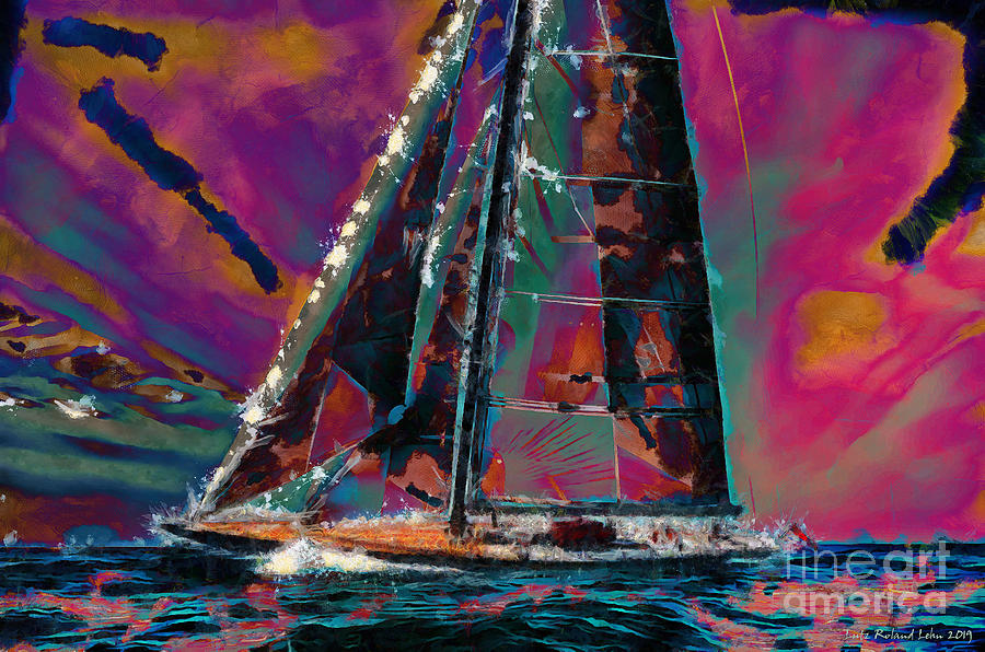 J-Class Yacht Digital Art by Lutz Roland Lehn