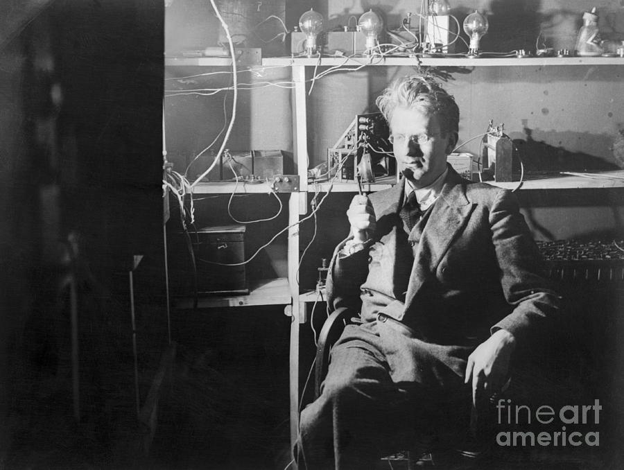 J. L. Baird Using Transmitting Invention Photograph by Bettmann