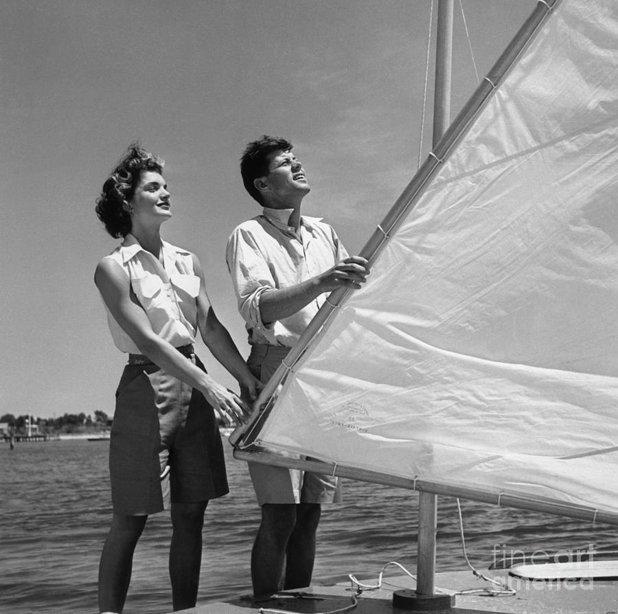 Jack And Jackie Kennedy With Boat Photograph by Bettmann