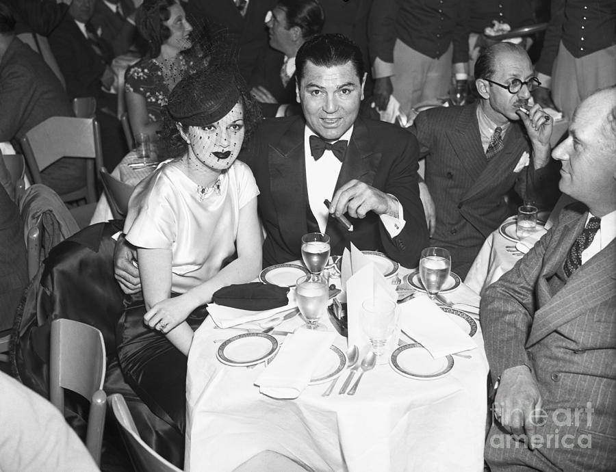 Jack Dempsey And Wife At Night Club Photograph by Bettmann