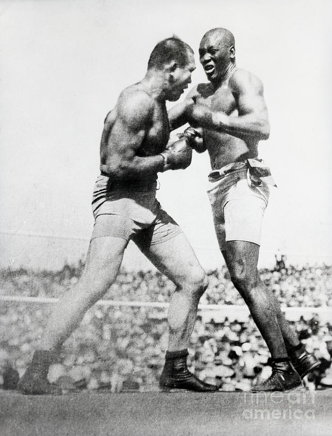 Jack Johnson & Jim Jeffries Boxing Photograph by Bettmann