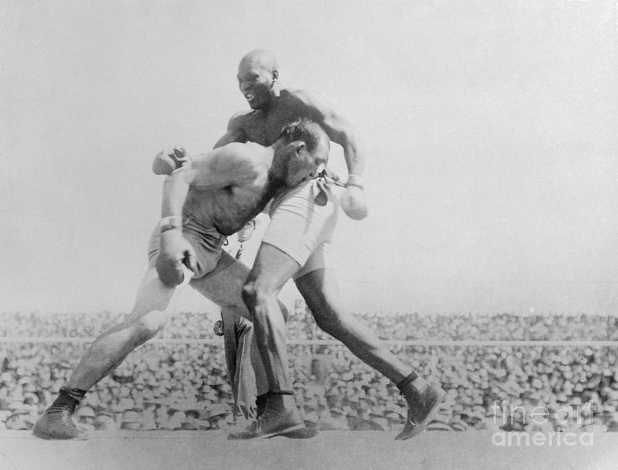 Jack Johnson In The Ring With James Photograph by Bettmann