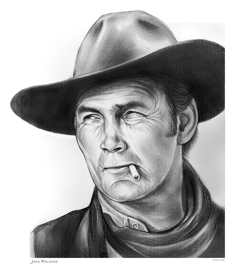 Jack Palance Drawing by Greg Joens