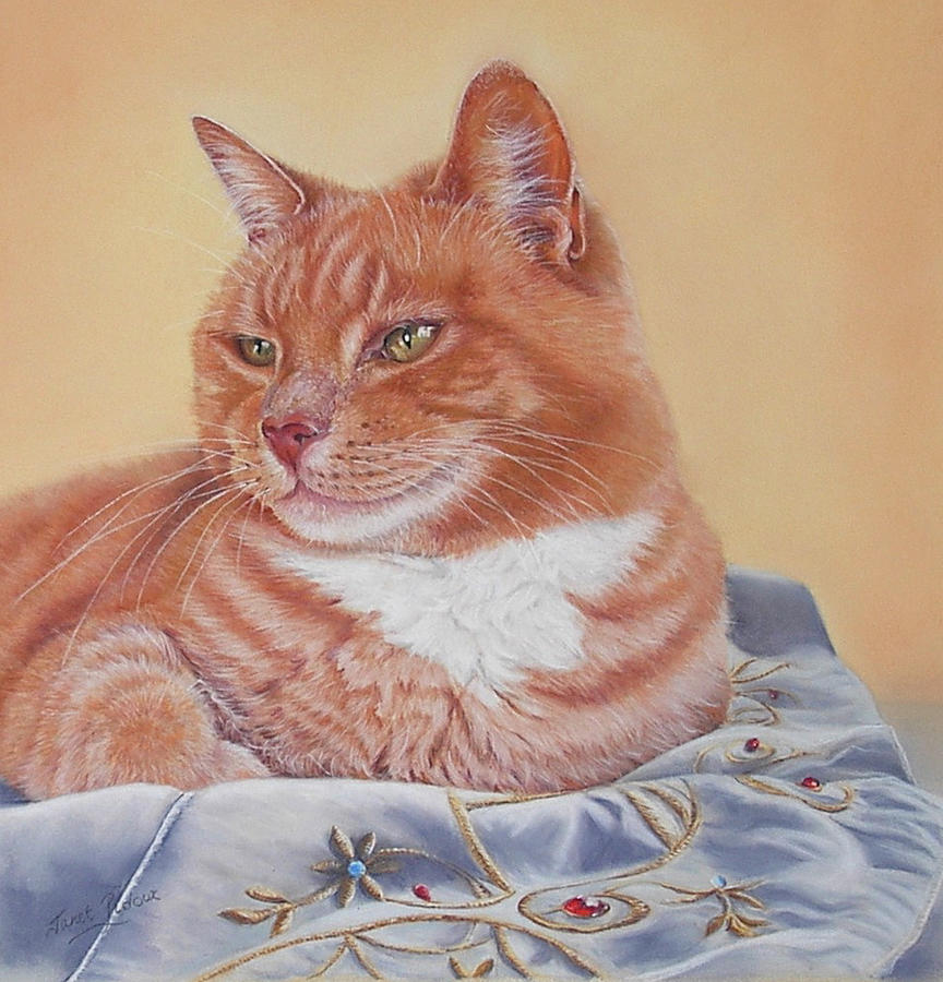 Animal Painting - Jack Silk Blanket by Janet Pidoux